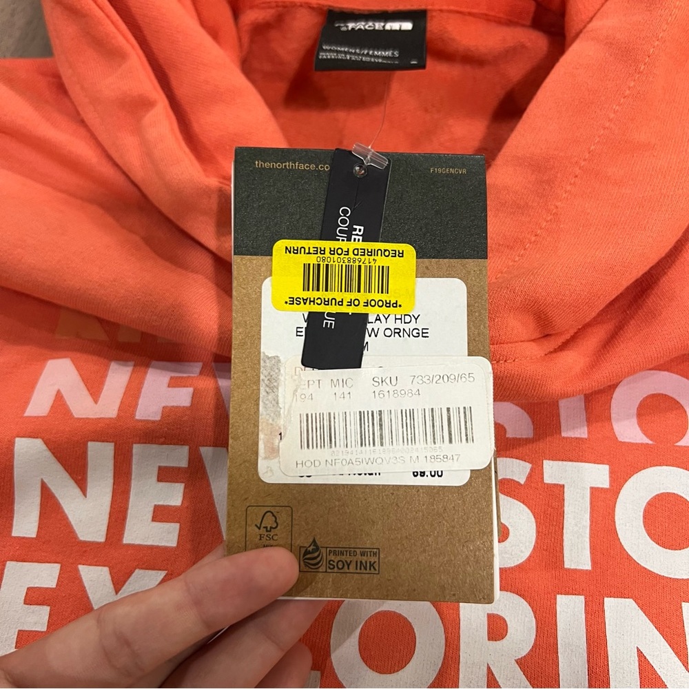 The North Face Logo Play Hoodie Size Medium - Picture 7 of 9